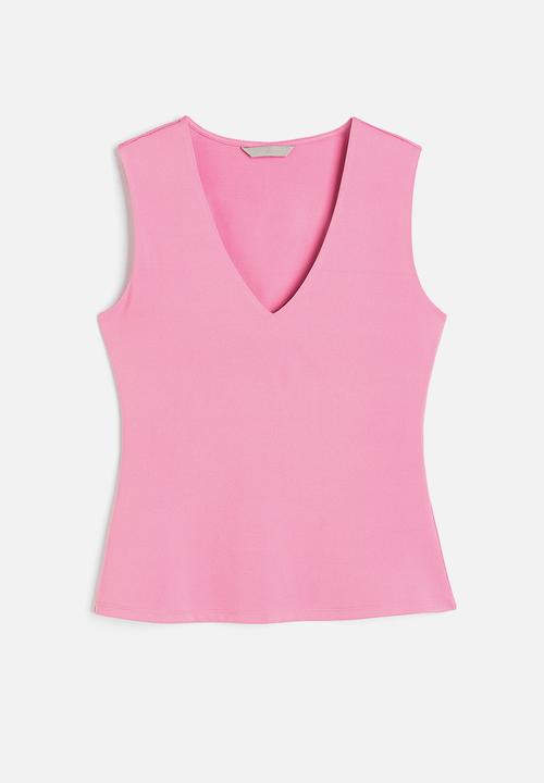H&M - V-neck vest top - pink