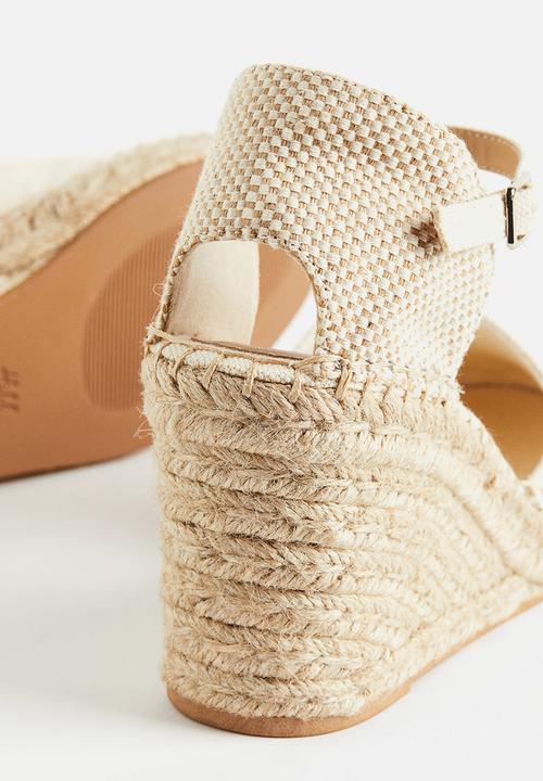 H&M - Wedge-heeled espadrilles - natural white