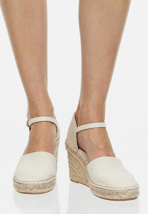 H&M - Wedge-heeled espadrilles - natural white