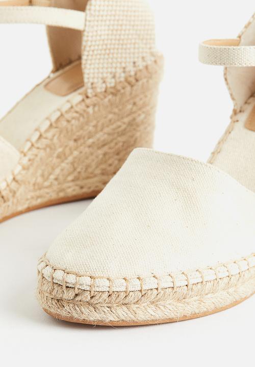 H&M - Wedge-heeled espadrilles - natural white