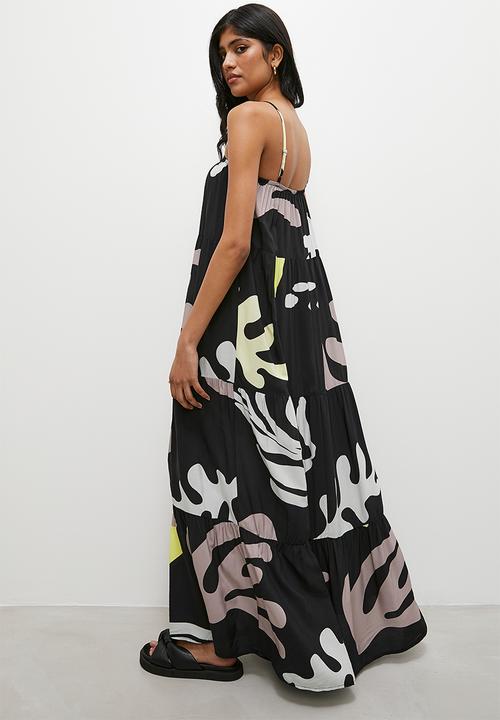 Superbalist - Tiered trapeze maxi dress - multi