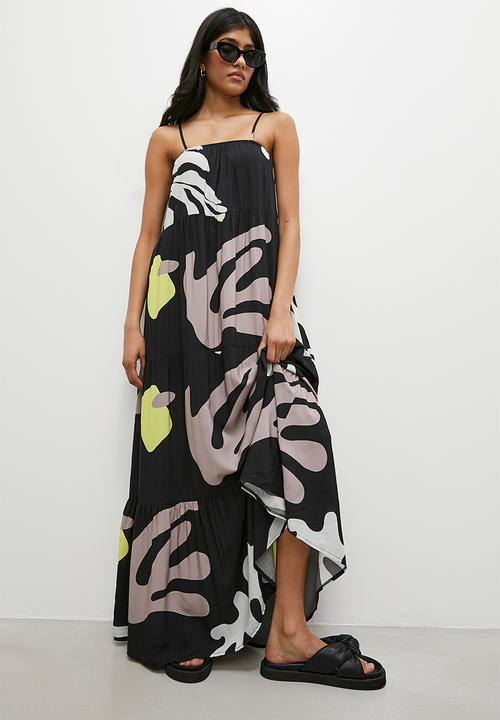 Superbalist - Tiered trapeze maxi dress - multi