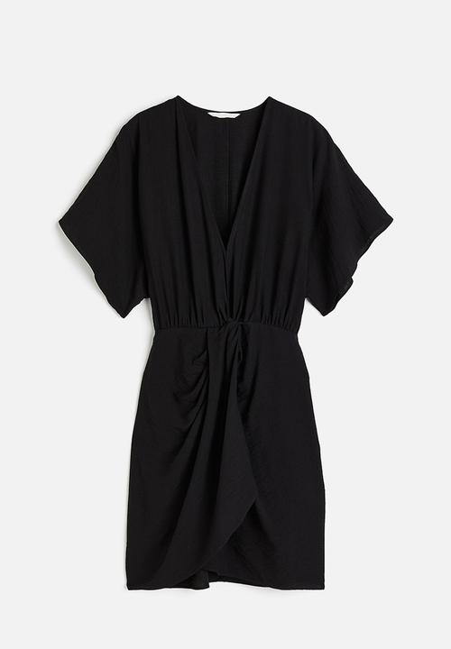 H&M - V-neck dress - black