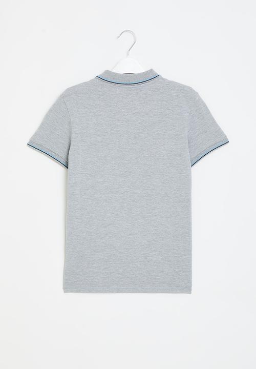 MINOTI - Pique polo - mottled grey 