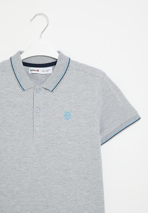 MINOTI - Pique polo - mottled grey 
