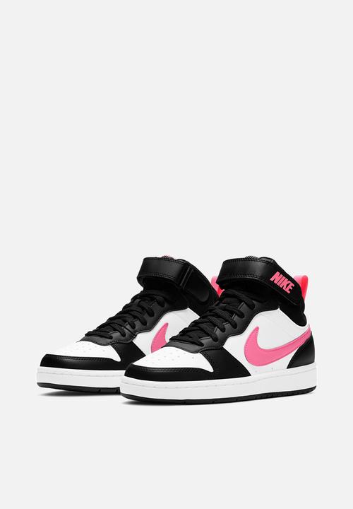 Nike - Nike court borough mid 2 - black/sunset pulse-white