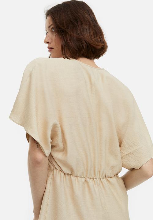 H&M - V-neck dress - light beige