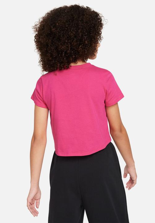 Nike - G nsw tee crop futura - fireberry/white