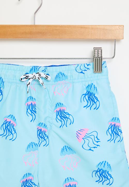 MINOTI - Board shorts - blue & pink 