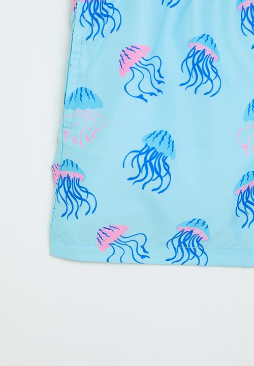MINOTI - Board shorts - blue & pink 