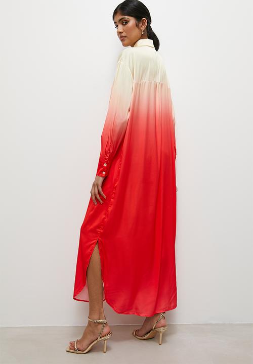Superbalist - Satin shirt dress - orange