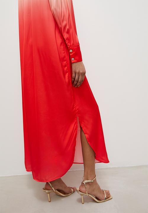Superbalist - Satin shirt dress - orange