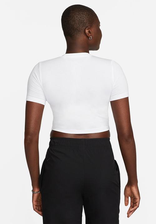 Nike - W nsw tee essntl slim crp lbr - white