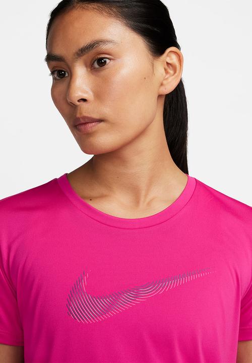 Nike - W dk df swoosh hbr short sleeve top - fireberry