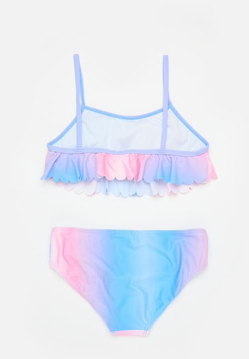 MINOTI - Laser cut gradient print bikini - pink 