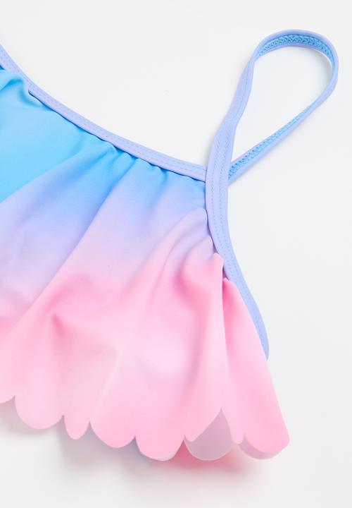MINOTI - Laser cut gradient print bikini - pink