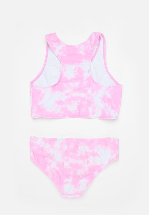 MINOTI - Tie dye effect crossover bikini - pink
