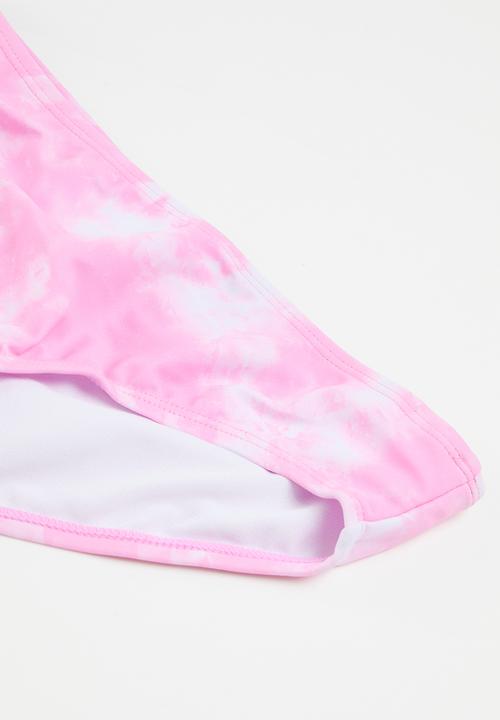 MINOTI - Tie dye effect crossover bikini - pink
