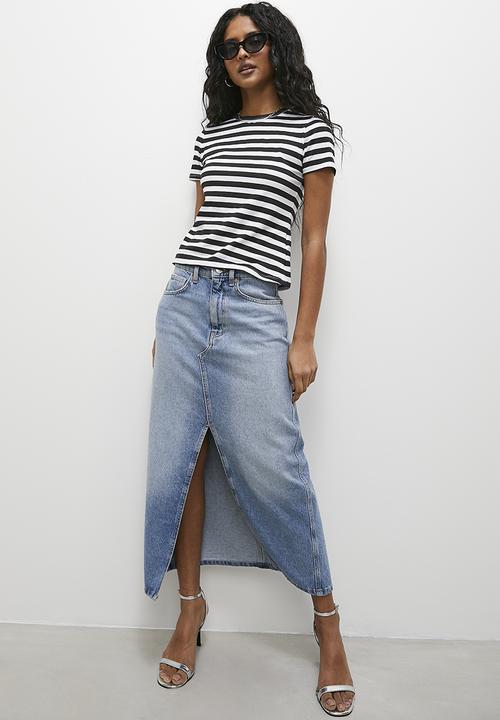 Superbalist - Basic crew tee - black & white stripe