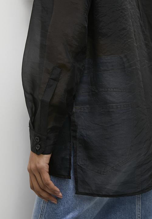Superbalist - Sheer shirt - black