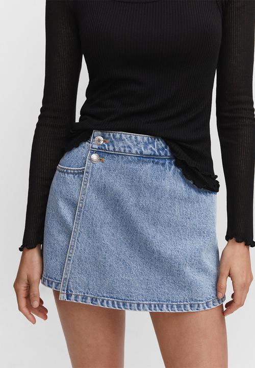 MANGO - Shorts skort - open-blue