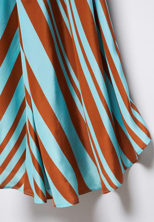 MANGO - Dress jana - blue & brown