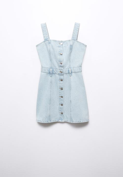 MANGO - Dress giselle - open-blue