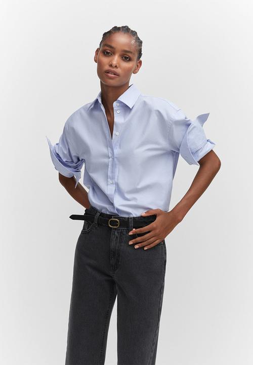 MANGO - Jeans blanca - open gray
