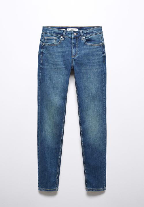 MANGO - Jeans pushup - open blue