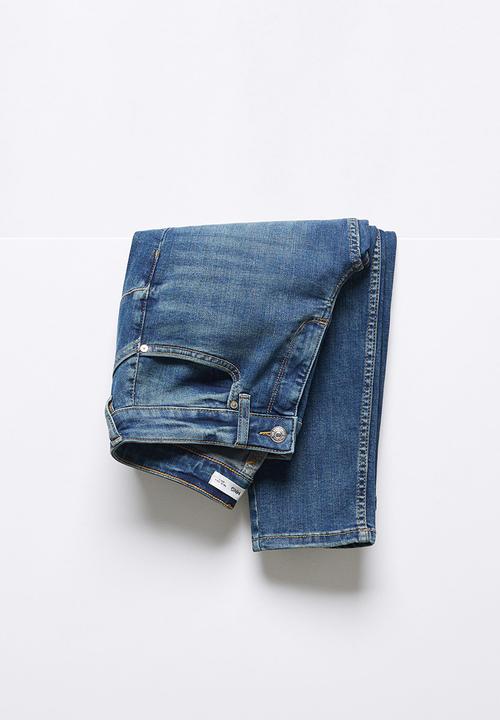 MANGO - Jeans pushup - open blue