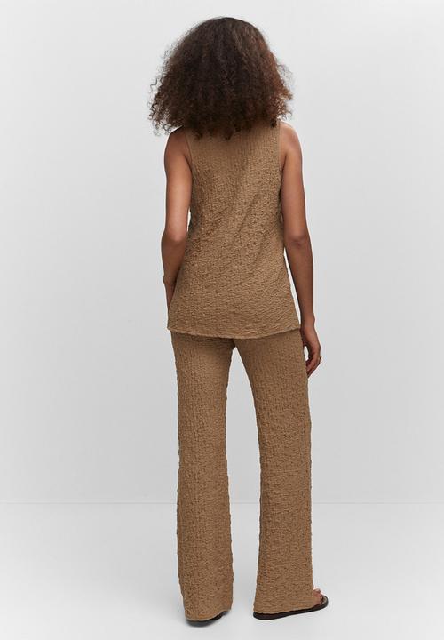 MANGO - Waistcoat calobra - light brown