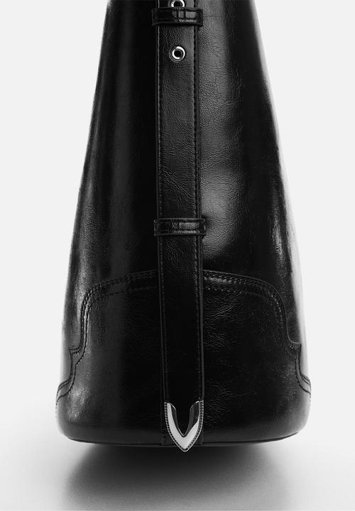 MANGO - Bag texas - black