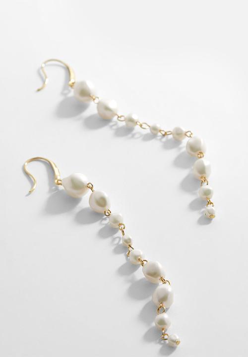MANGO - Earrings greta - white