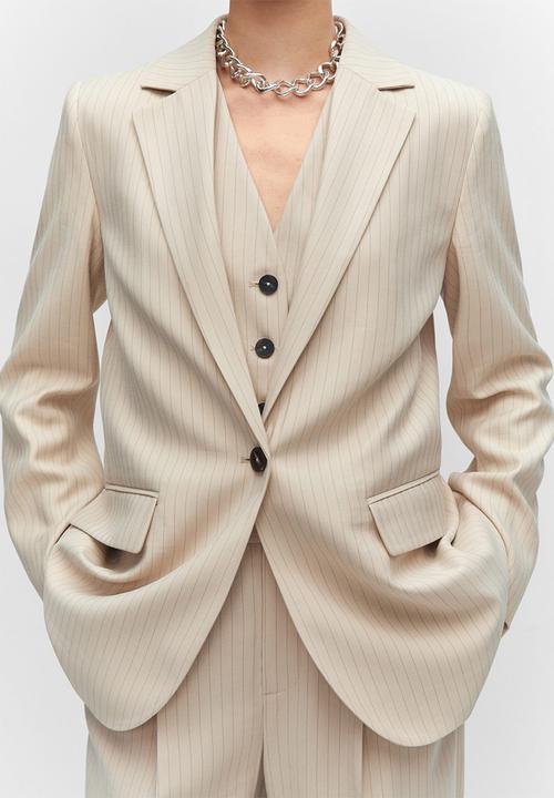 MANGO - Blazer bo - light beige