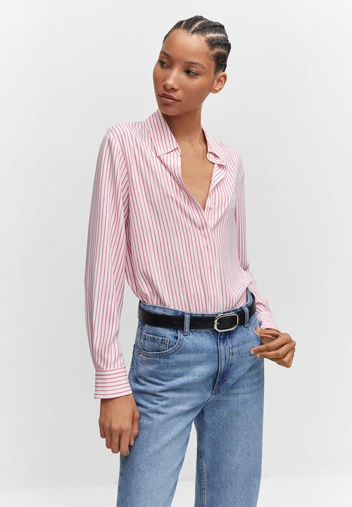 MANGO - Shirt basic - pink