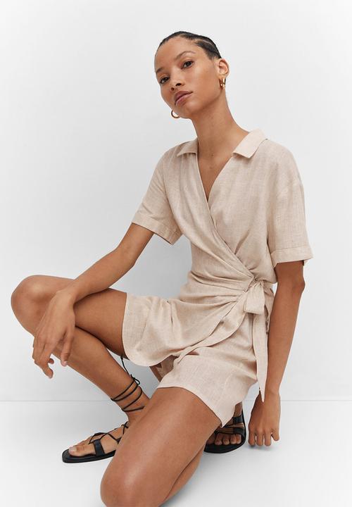 MANGO - Playsuit muse - sand