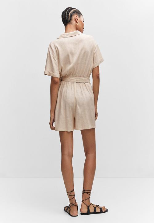 MANGO - Playsuit muse - sand