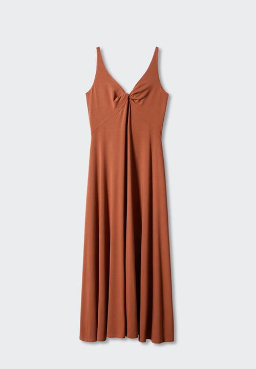 MANGO - Dress calie - russet
