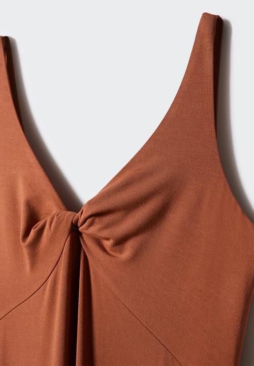 MANGO - Dress calie - russet