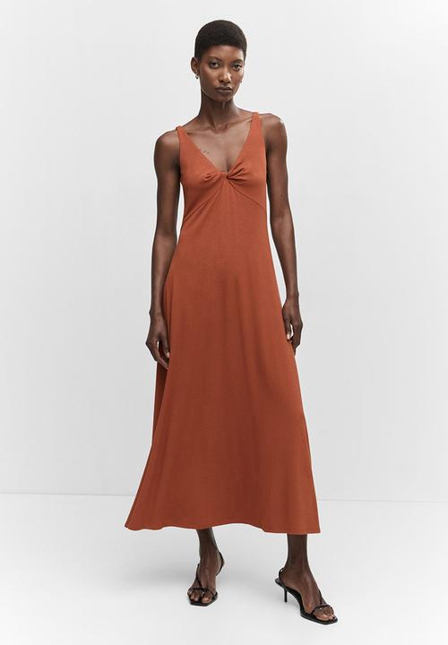 MANGO - Dress calie - russet