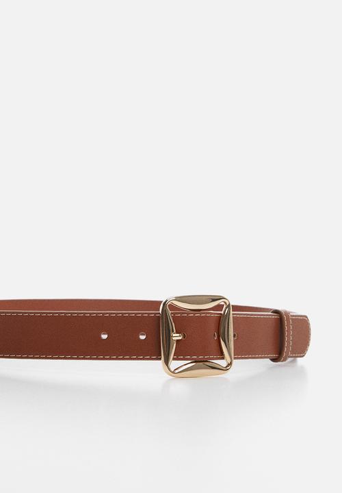 MANGO - Belt malta - brown