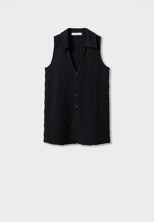 MANGO - Waistcoat calobra - black
