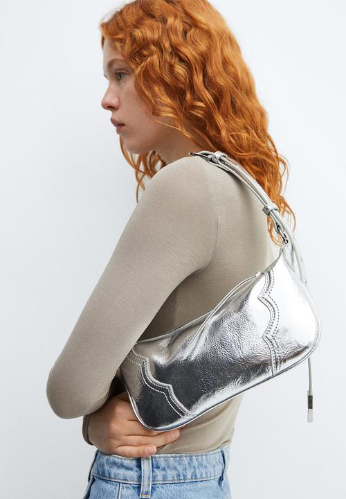 MANGO - Bag texas - silver
