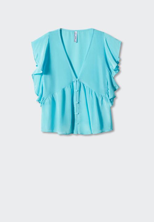 MANGO - Blouse sandro - mid-blue