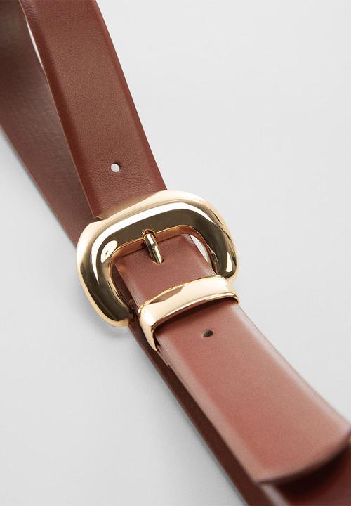 MANGO - Belt apen - brown