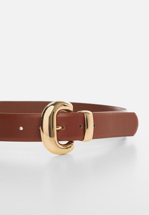 MANGO - Belt apen - brown