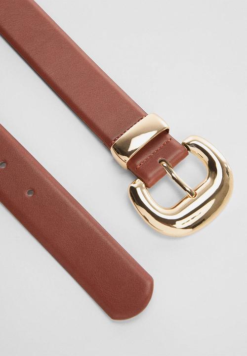 MANGO - Belt apen - brown