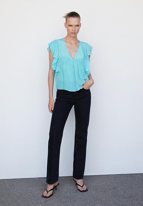 MANGO - Blouse sandro - mid-blue