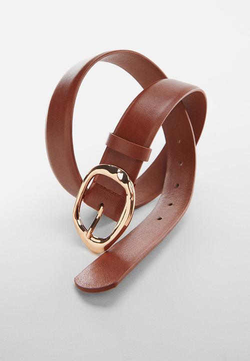 MANGO - Belt monty - brown