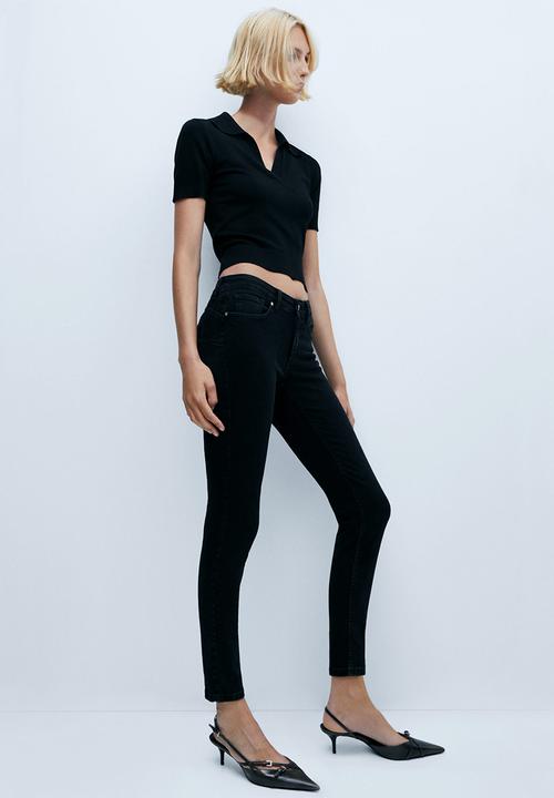 MANGO - Jeans pushup - open gray